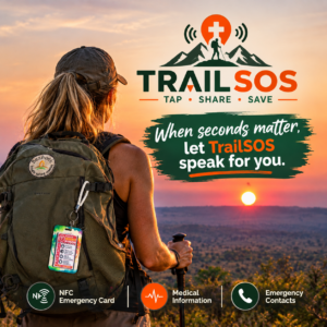 TrailSOS NFC Emergency Card